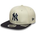 bone-plano-bege-snapback-com-logo-azul-marinho-9fifty-original-fit-world-series-da-new-york-yankees-mlb-da-new-era