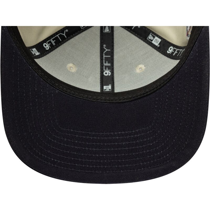 bone-plano-bege-snapback-com-logo-azul-marinho-9fifty-original-fit-world-series-da-new-york-yankees-mlb-da-new-era