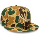 bone-plano-camuflagem-justo-com-logo-bege-59fifty-camo-da-new-york-yankees-mlb-da-new-era