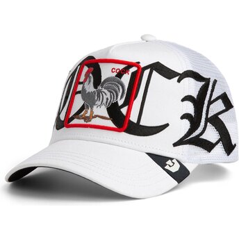 Boné trucker branco galo Old English Cock The Farm da Goorin Bros.
