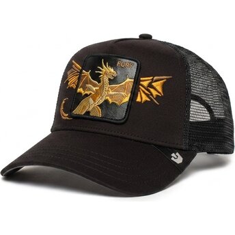 Boné trucker preto dragão Wings Fury The Farm da Goorin Bros.