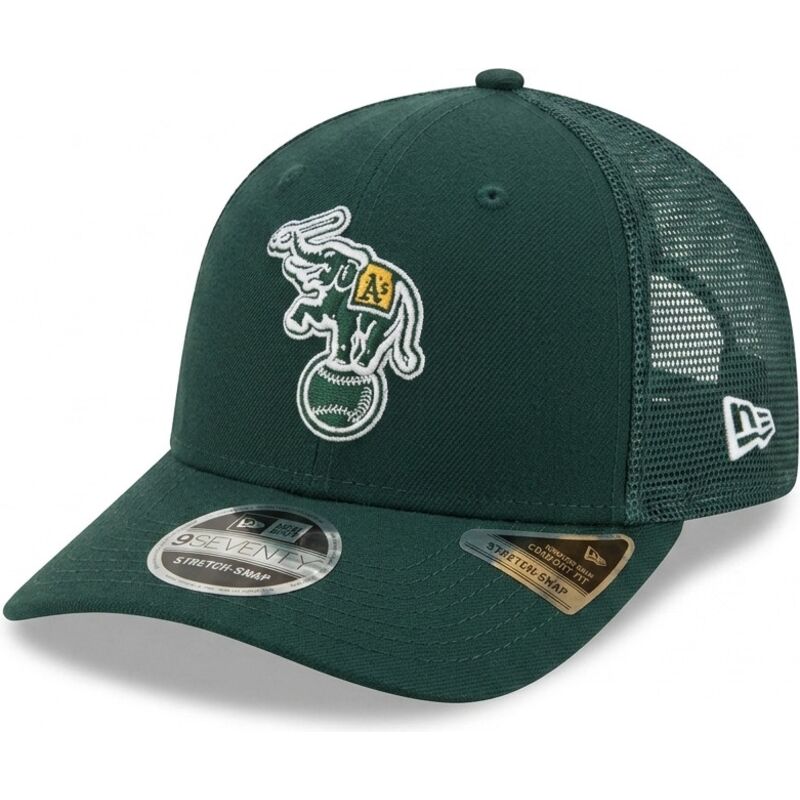 bone-trucker-verde-9seventy-stretch-snap-evergreen-da-oakland-athletics-mlb-da-new-era