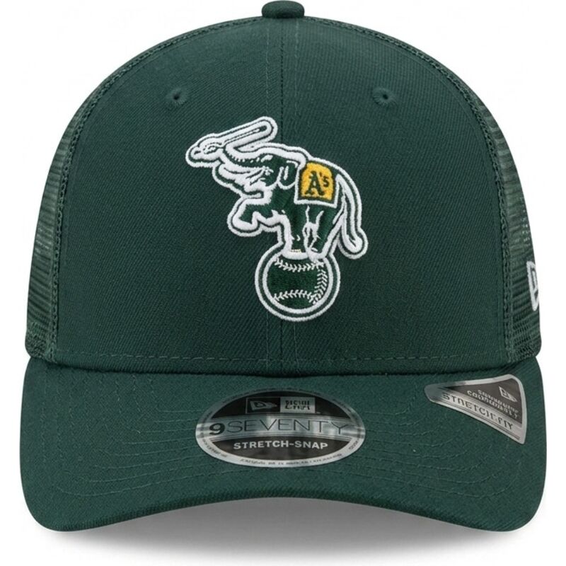 bone-trucker-verde-9seventy-stretch-snap-evergreen-da-oakland-athletics-mlb-da-new-era