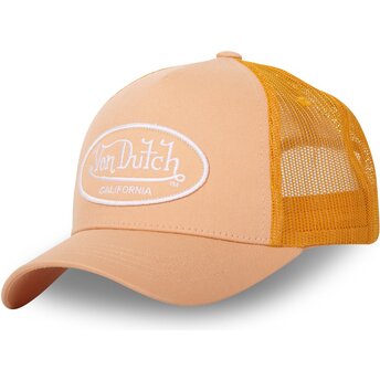 Boné trucker laranja para criança LOF B6C da Von Dutch