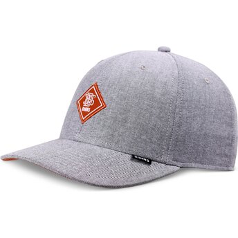 Boné curvo cinza ajustável com logo vermelho TrueFit OxfordContra da Djinns