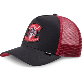 Boné trucker preto e vermelho HFT OctoGrape da Djinns