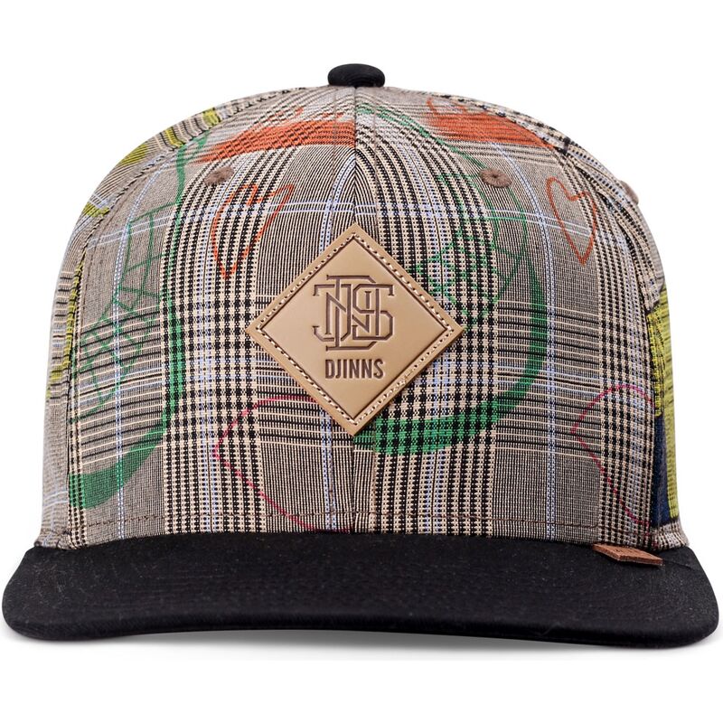 bone-plano-cinza-e-preto-snapback-crinklecheck-da-djinns