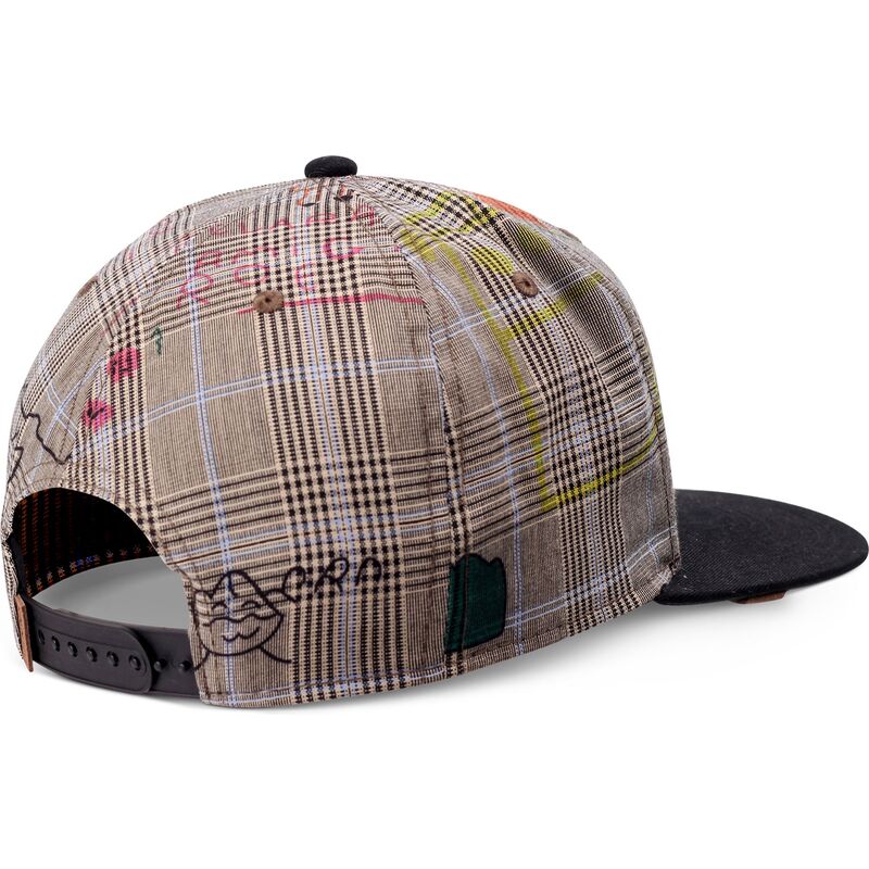 bone-plano-cinza-e-preto-snapback-crinklecheck-da-djinns