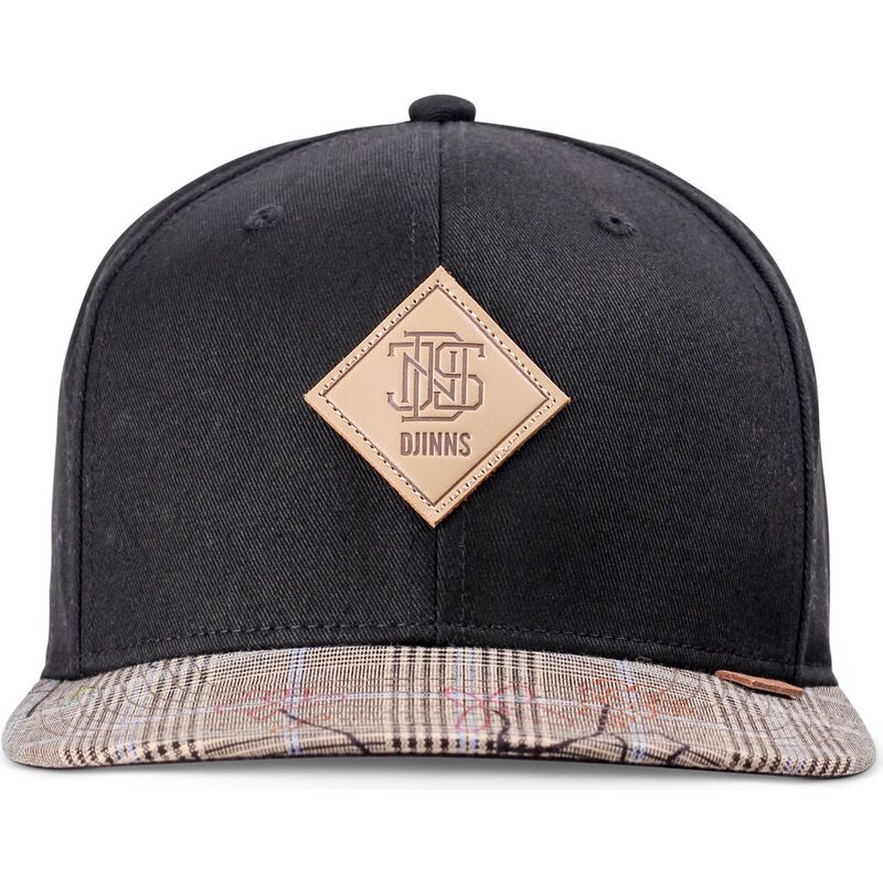 bone-plano-preto-e-cinza-snapback-crinklecheck-rev-da-djinns