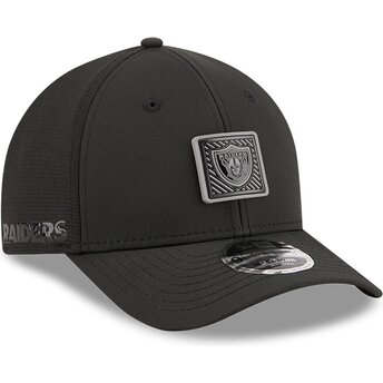 Boné curvo preto snapback 9FORTY M-Crown Training Pack 2026 da Las Vegas Raiders NFL da New Era