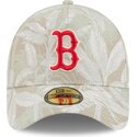 bone-curvo-bege-justo-59forty-a-frame-leafy-palm-da-boston-red-sox-mlb-da-new-era