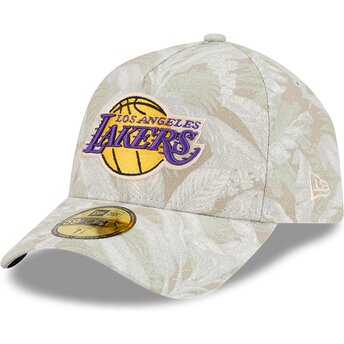 Boné curvo bege justo 59FORTY A Frame Leafy Palm da Los Angeles Lakers NBA da New Era