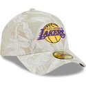 bone-curvo-bege-justo-59forty-a-frame-leafy-palm-da-los-angeles-lakers-nba-da-new-era