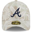 bone-curvo-bege-justo-59forty-a-frame-leafy-palm-da-atlanta-braves-mlb-da-new-era