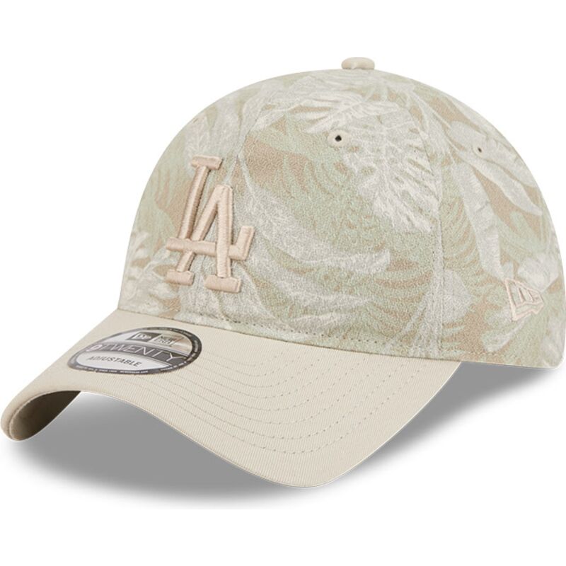 bone-curvo-bege-ajustavel-9twenty-leafy-palm-da-los-angeles-dodgers-mlb-da-new-era