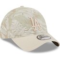 bone-curvo-bege-ajustavel-9twenty-leafy-palm-da-los-angeles-dodgers-mlb-da-new-era