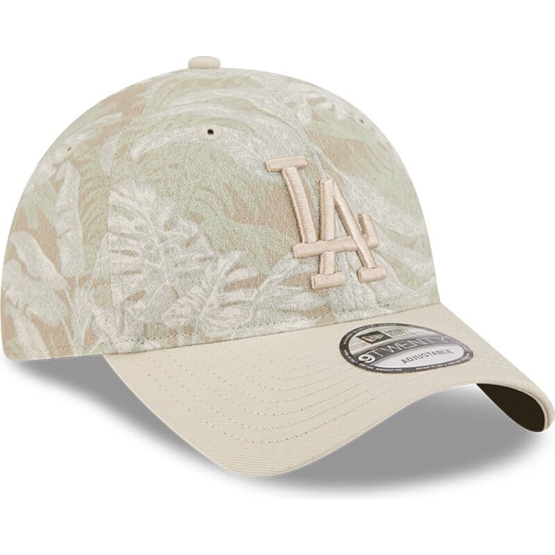 bone-curvo-bege-ajustavel-9twenty-leafy-palm-da-los-angeles-dodgers-mlb-da-new-era