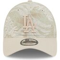 bone-curvo-bege-ajustavel-9twenty-leafy-palm-da-los-angeles-dodgers-mlb-da-new-era