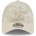 bone-curvo-bege-ajustavel-9twenty-leafy-palm-da-new-york-yankees-mlb-da-new-era
