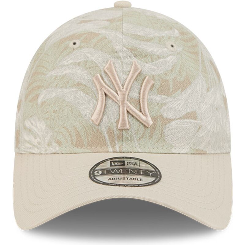 bone-curvo-bege-ajustavel-9twenty-leafy-palm-da-new-york-yankees-mlb-da-new-era