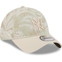 bone-curvo-bege-ajustavel-9twenty-leafy-palm-da-new-york-yankees-mlb-da-new-era