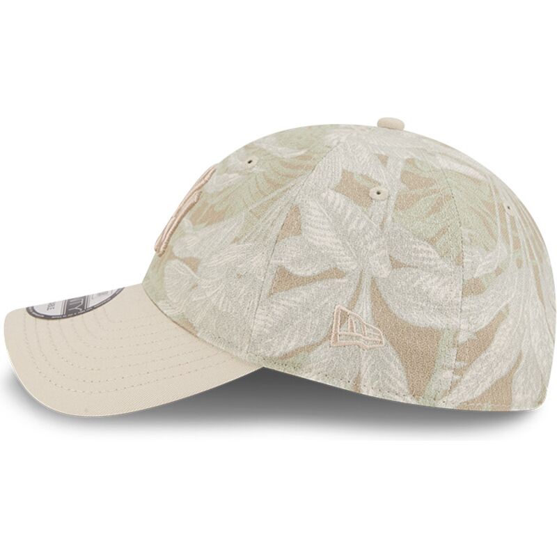 bone-curvo-bege-ajustavel-9twenty-leafy-palm-da-new-york-yankees-mlb-da-new-era