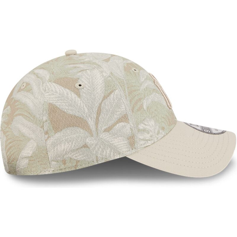 bone-curvo-bege-ajustavel-9twenty-leafy-palm-da-new-york-yankees-mlb-da-new-era