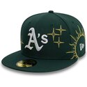 bone-plano-verde-justo-59fifty-zodiac-da-oakland-athletics-mlb-da-new-era