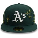bone-plano-verde-justo-59fifty-zodiac-da-oakland-athletics-mlb-da-new-era