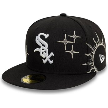 Boné plano preto justo 59FIFTY Zodiac da Chicago White Sox MLB da New Era
