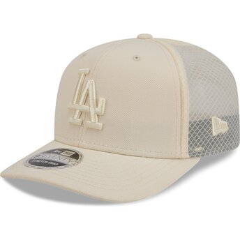 Boné trucker bege 9SEVENTY Stretch Snap Color Pack da Los Angeles Dodgers MLB da New Era