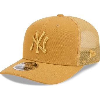Boné trucker castanho claro 9SEVENTY Stretch Snap Color Pack da New York Yankees MLB da New Era