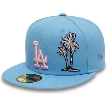 Boné plano azul justo 59FIFTY Palm Taco da Los Angeles Dodgers MLB da New Era