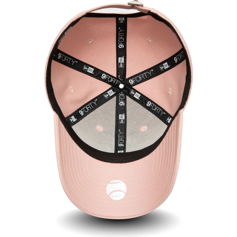 bone-curvo-rosa-ajustavel-para-mulheres-9forty-colour-essential-da-new-york-yankees-mlb-da-new-era