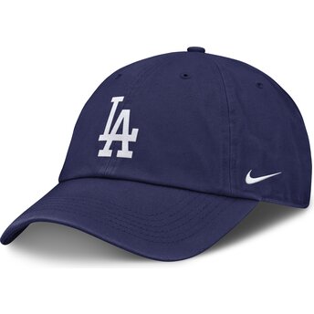Boné curvo azul ajustável para criança Club Unstructured Organic Cotton da Los Angeles Dodgers MLB da Nike