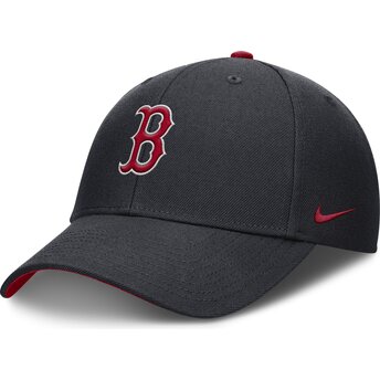 Boné curvo azul marinho ajustável para criança Dri-Fit Club Structured da Boston Red Sox MLB da Nike