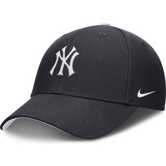 Boné curvo azul marinho ajustável para criança Dri-Fit Club Structured da New York Yankees MLB da Nike
