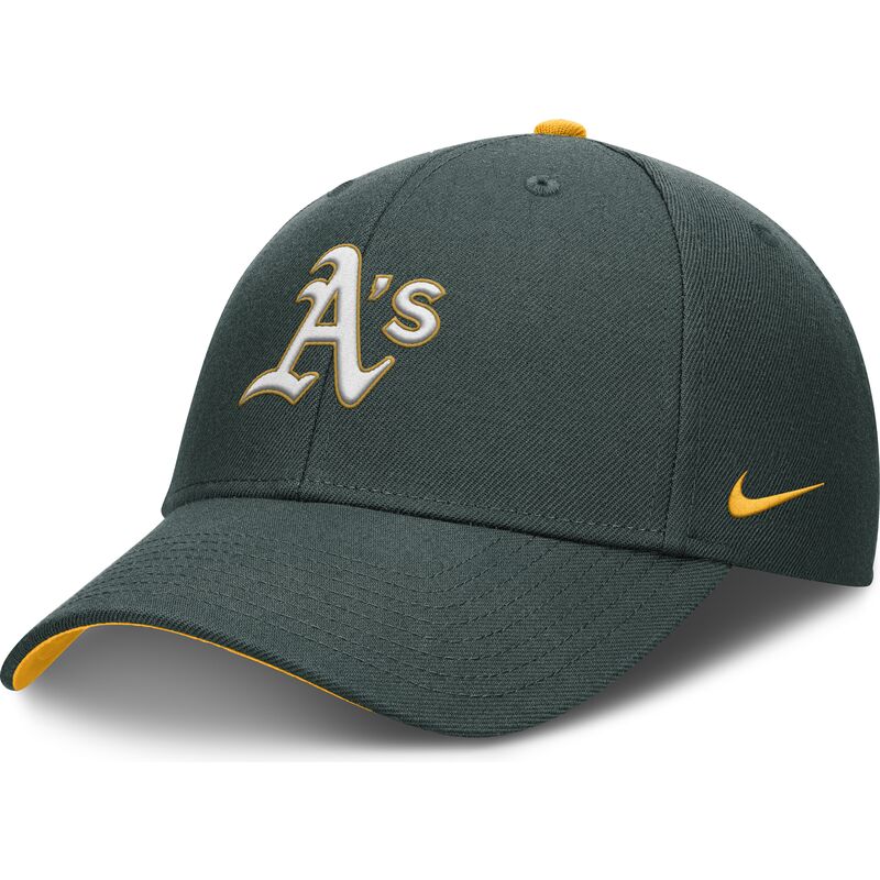 bone-curvo-verde-ajustavel-para-crianca-dri-fit-club-structured-da-oakland-athletics-mlb-da-nike