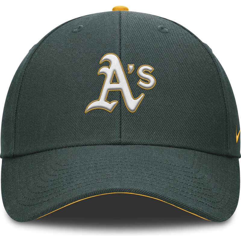 bone-curvo-verde-ajustavel-para-crianca-dri-fit-club-structured-da-oakland-athletics-mlb-da-nike