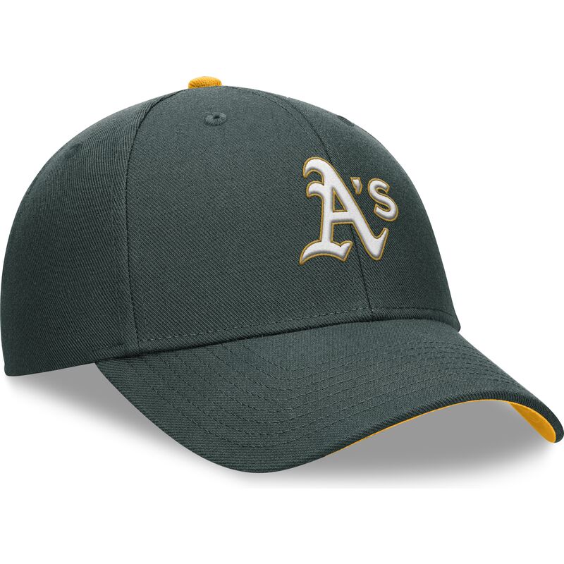 bone-curvo-verde-ajustavel-para-crianca-dri-fit-club-structured-da-oakland-athletics-mlb-da-nike