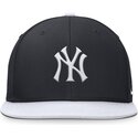 bone-plano-azul-marinho-e-branco-snapback-para-crianca-dri-fit-pro-structured-square-bill-da-new-york-yankees-mlb-da-nike