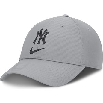 Boné curvo cinza ajustável Primetime Club Structured UV Poly Ripstop da New York Yankees MLB da Nike