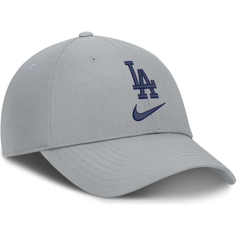 bone-curvo-cinza-ajustavel-primetime-club-structured-uv-poly-ripstop-da-los-angeles-dodgers-mlb-da-nike