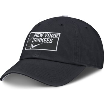 Boné curvo azul marinho ajustável Primetime Club Unstructured Organic Cotton da New York Yankees MLB da Nike