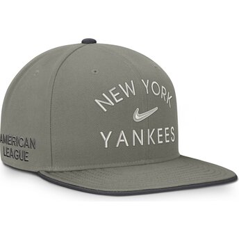 Boné plano verde snapback Dri-Fit Pro Structured Square Bill da New York Yankees MLB da Nike