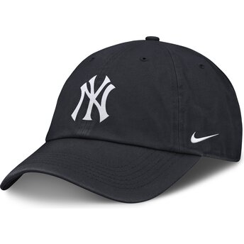 Boné curvo azul marinho ajustável para criança Club Unstructured Organic Cotton da New York Yankees MLB da Nike