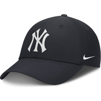 Boné curvo azul marinho ajustável Club Structured UV Poly Ripstop da New York Yankees MLB da Nike