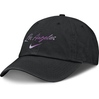 Boné curvo preto ajustável Mothers Day Club Unstructured Organic Cotton da Los Angeles Dodgers MLB da Nike