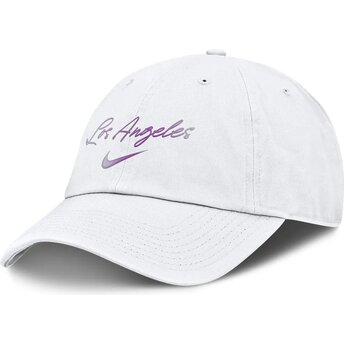 Boné curvo branco ajustável Mothers Day Club Unstructured Organic Cotton da Los Angeles Dodgers MLB da Nike