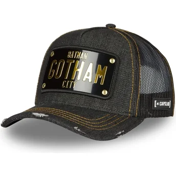 Boné trucker preto con placa Gotham City Batman DC6 BATP1 DC Comics da Capslab